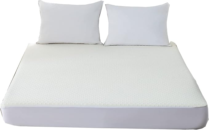 Cooling Bamboo Viscose Waterproof Short King Mattress Protector for 72x75 Short King Cal Bed Noiseless Fitted Mattress Cover