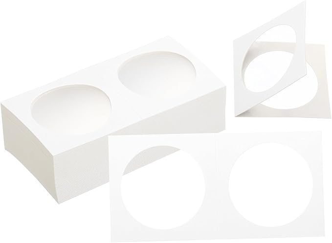 PATIKIL 2 x 2 Coin Flips, 100 Pack 40mm Cardboard Coin Holder Paper Coin Holders for Coin Collection Supplies Collector, White