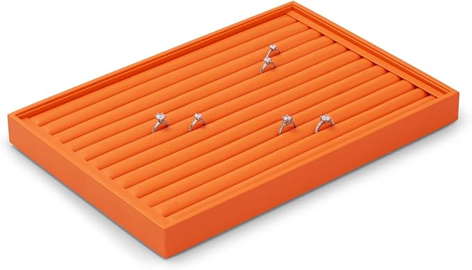 Oirlv Luxury Leather Ring Earring Organizer Tray Stackable Jewelry Display Tray Ring Storage - Image 6