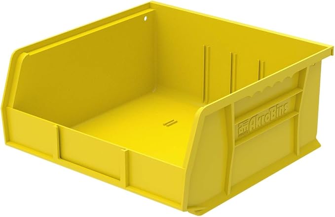 Akro-Mils 30235 AkroBins Plastic Storage Bins, Space-Saving Stackable Bins for Garage, Pantry, Craft Organization, 11" x 11" x 5", Yellow, 6-Pack - Image 12