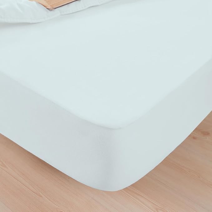 Premium 100% Waterproof Mattress Protector Full XL Size,Absorbent, Cotton, Bed, Breathable Fitted Mattress Cover with Stretchable Pockets, Cover Smooth Soft Noiseless Washable