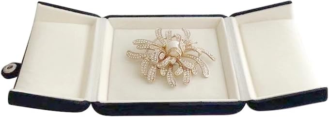 Navy Blue High End Luxurious Velvet Jewelry Box for Brooch Honorary Pin Badge Box Special Presentation Premium Grade Unique Design (Jewelry is not included) - Image 3