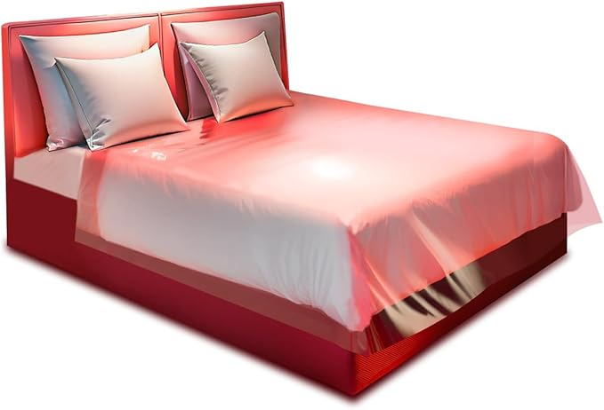 Skywin Waterproof Mattress Protector - Waterproof Sex Blanket Queen Size, Vinyl Massage Sheet, Adult Play Sheets, Sex Sheets Roleplay Games, Love Blanket, Valentine’s Day Gifts for Him or Her (Red)