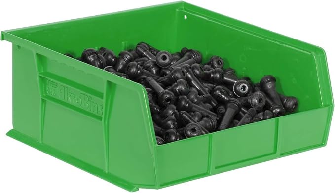 Akro-Mils 30235 AkroBins Plastic Storage Bins, Space-Saving Stackable Bins for Garage, Pantry, Craft Organization, 11" x 11" x 5", Green, 6-Pack - Image 11
