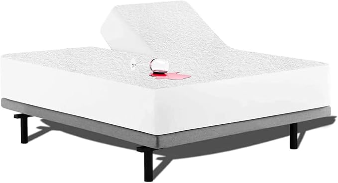 Split Head Waterproof Mattress Protector King 39 Inch Top Split - 18 Inches Deep Pocket Upper Flex Soft Padded Topper Noiseless Fitted Matress