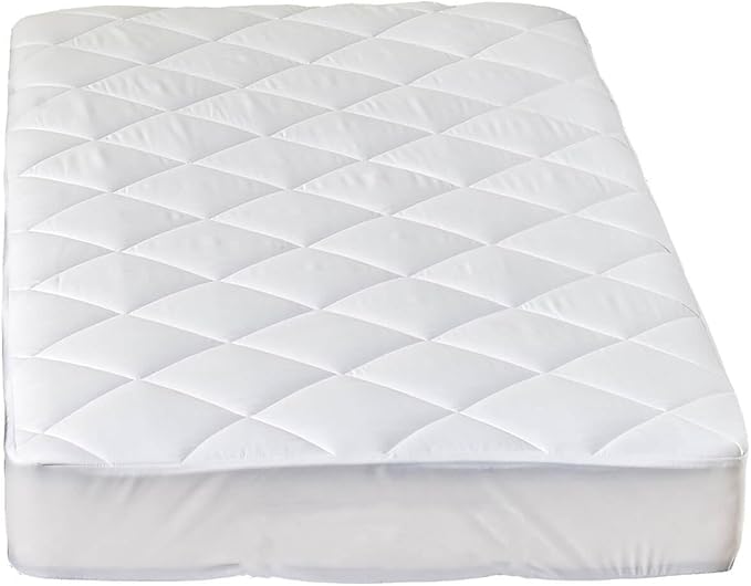 Kingnex RV Bunk Mattress Topper with Reversible Surface for Narrow Twin Bed Fluffy Matress Cover Quilted Fitted Mattress Pad