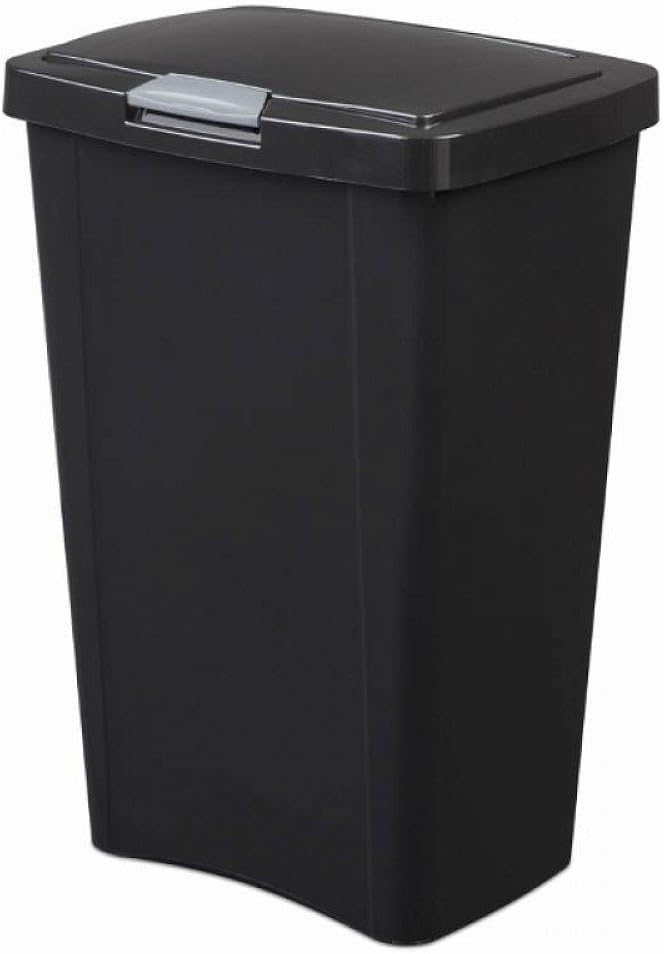 STERILITE 10459004 Touch Can, Black, 13 Gallon by Sterilite