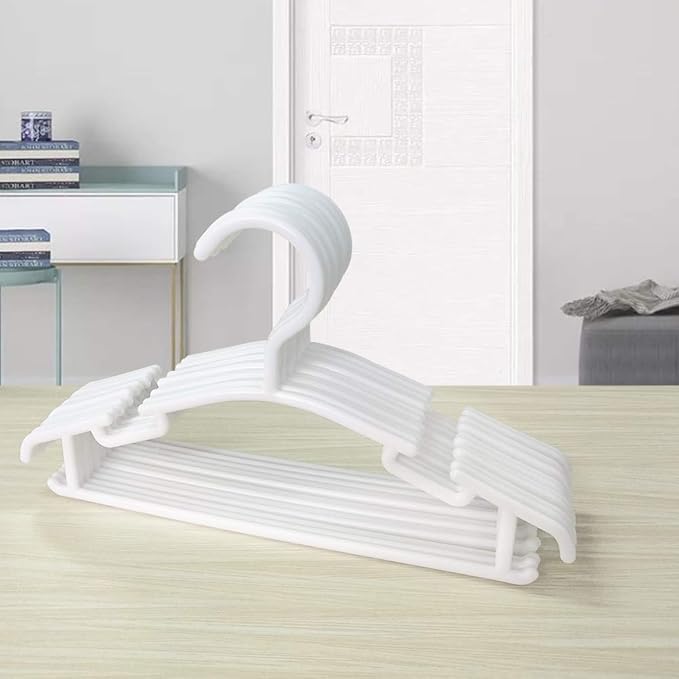GoodtoU Baby Hangers 100Pack Kids Plastic Baby Clothes Hangers for Closet Small Children Infant Toddler Child, White - Image 5