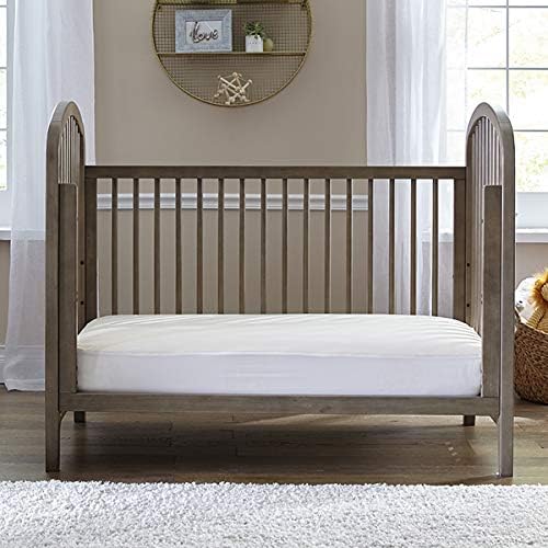 Sealy Organic Cotton Top Cooling Waterproof Fitted Toddler Bed and Baby Crib Mattress Pad Cover Protector, Noiseless, Machine Washable and Dryer Friendly, 52" x 28" - White (Pack of 2)