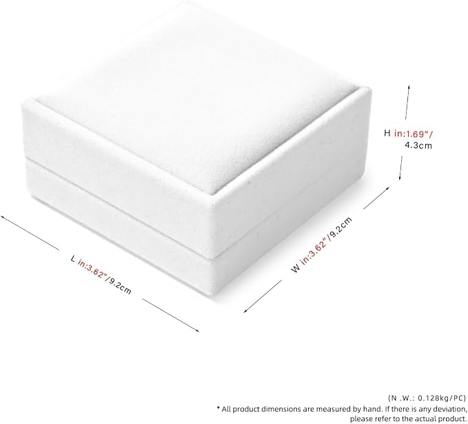3-in-1 Velvet Jewelry Set Gift Box: Earring, Ring, Necklace Boxes - Small Jewelry Storage for Travel, Birthday, Mother's Day, Valentine's Day Gifts (White) - Image 4