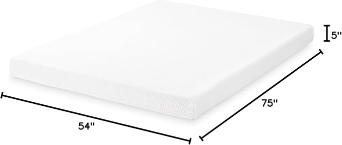 Best Price Mattress 5-Inch Full Gel Memory Foam Mattress, Medium Firm, Cooling Bed-in-a-Box for Kids & Adults