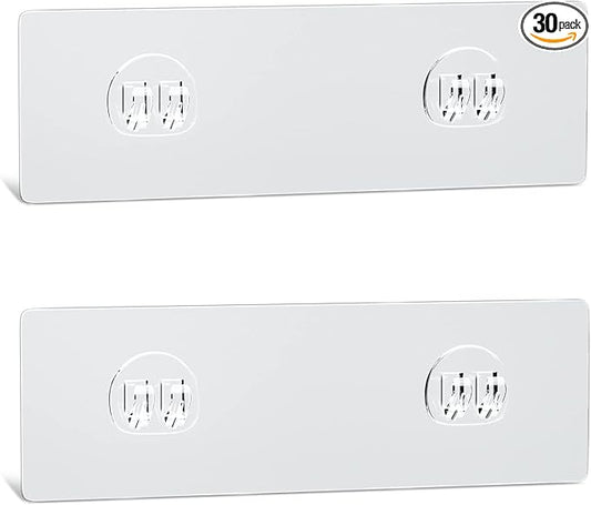 AKTECKE Shower Caddy Adhesive Replacement, No Drilling Transparent Adhesive Wall Hooks for Corner Shower Organizer Basket, Waterproof Adhesive Strip for Bathroom Shelf & Kitchen Rack by AKTECKE