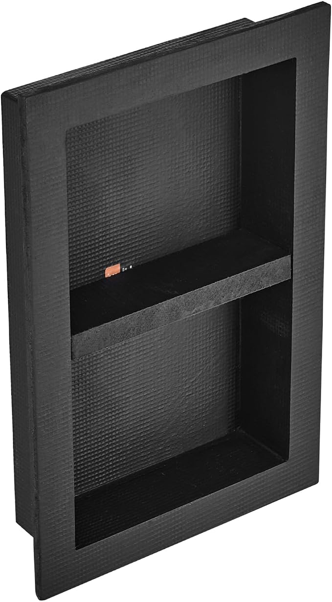 VEVOR Shower Niche Ready for Tile 16" x 24", Double Shelf Organizer, Square Corners Wall-inserted Niche Recessed, Sealed Protection Modern Soap Storage Niche for Shower Bathroom, Black - Image 11