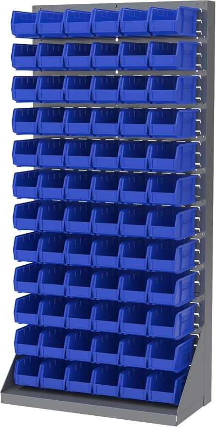 Akro-Mils 30230 AkroBins Plastic Storage Bins, Space-Saving Stackable Bins for Garage, Pantry, Craft Organization, 10.5 "L x 5.5 "W x 5"H, Blue, 12-Pack - Image 12
