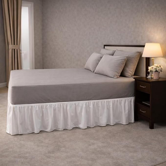 100% Cotton Single Layer Mattress Cover King Size, Elastic Mattress Cover, Stretches Up to 16 Inches Deep, Cozy, Absorbent, Easy to Replace, Machine Washable (6 Colors) (Gray, Twin)
