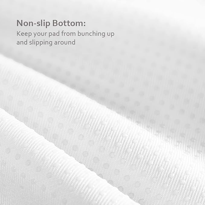 Waterproof Mattress Protector 34" x 52", Non-Slip & Washable Mattress Pad, 4 Layers Incontinence Bed Pads for Elderly, Kids and Women, Pee Pads for Dogs, White