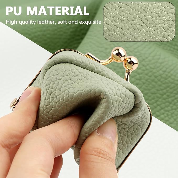 PU Leather Mini Jewelry Box, Vintage Portable Mini Jewelry Organizer with Kiss Lock, Compact Travel Case for Rings, Earrings, Necklaces - Ideal Gift for Women - Image 5