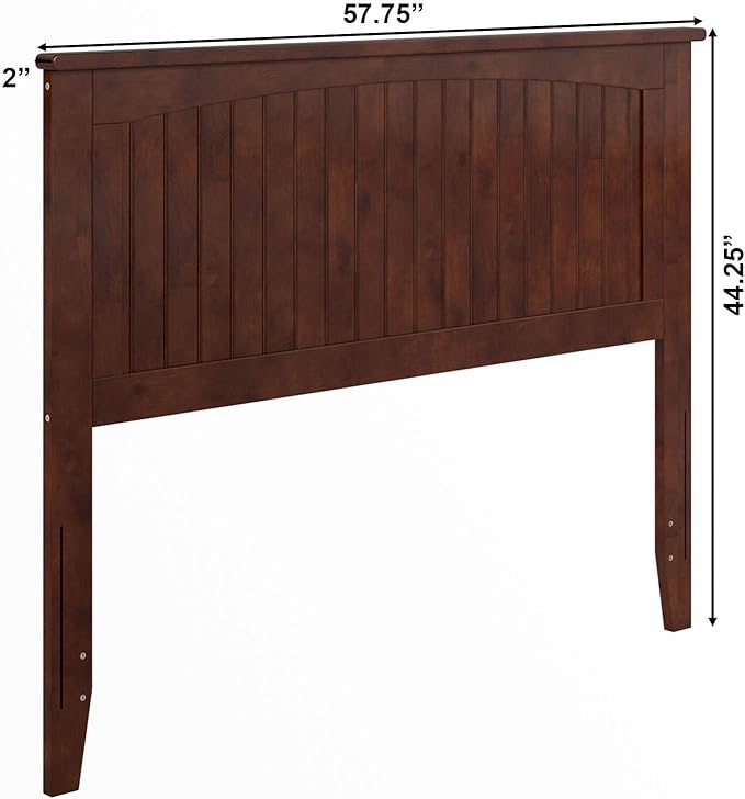 AFI, Nantucket Full Solid Wood Panel Headboard, Walnut