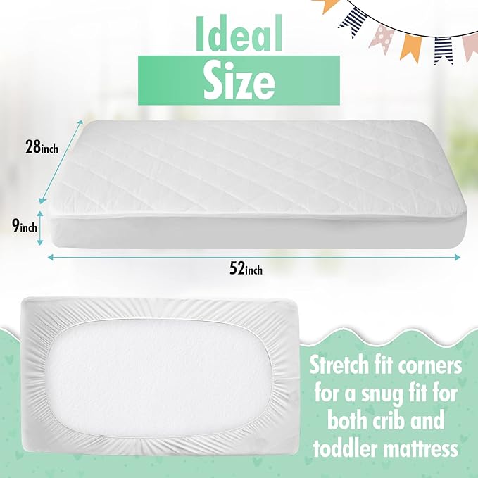 GOTS Certified Organic Cotton Waterproof Crib Mattress Protector