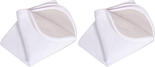 Carex Washable Waterproof Mattress Pad - Mattress Protector and Bed Pad - 34 Inch x 36 Inch (Pack of 2)