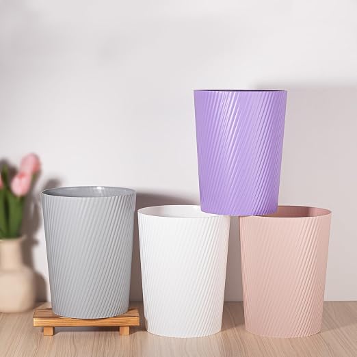 UUJOLY Small Trash Can Wastebasket Garbage Can Container Bins for Bathrooms, Laundry Room, Kitchens, Offices, Kids Rooms, Dorms (Taro Purple) - Image 7