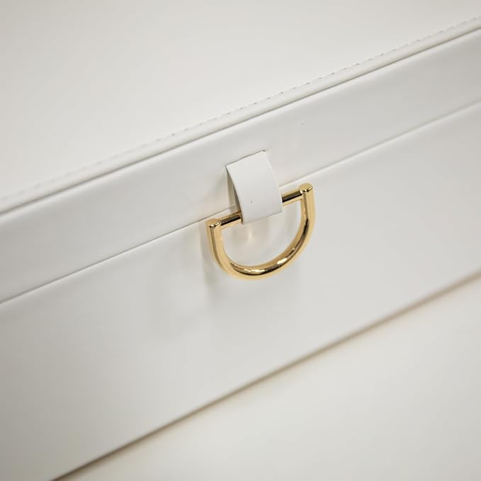 COLLECTIVE HOME - Monogram Jewelry Box with Mirror, Custom Gold Letter Engraving, Elegant Jewelry Organizer with Removable Tray, Gift for Mother’s Day, Girlfriend, Birthday (q) - Image 9