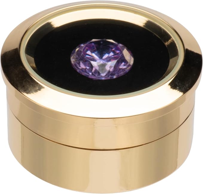 Small Loose Diamond or Gemstone Display Box Case Holder Show Container Metal (Gold- 1.3x0.5) - Image 5