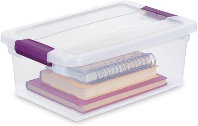 Sterilite 12-Pack ClearView Latch Box, Stackable Organizer Bins with Lids, 15 Quart - Clear Plastic Organization Containers for Closet, Bedroom, Shelving Units and Home or Office Storage - Image 9