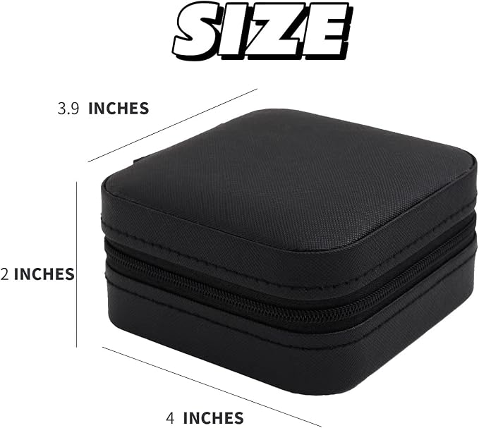 KElofoN Jewelry Case & Box Organizer - Small, Mirrored, for Girls & Women (Black-5) - Image 3
