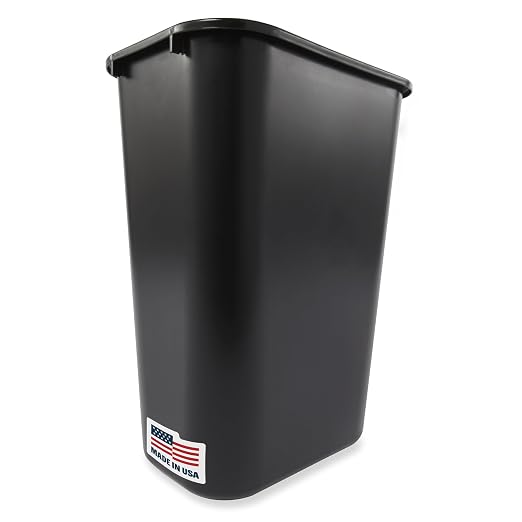Rubbermaid Commercial Products Deskside Wastebasket/Trash Can, 10.25-Gallon/41-Quart, Black, Plastic, Garbage Can for Home/Office, Fits Under Desk/Sink/Cabinet, Pack of 12 by RubbermaidCommercialProducts