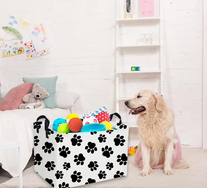 Rectangular Dog Baskets Gift Bins Empty Kids Storage Basket Baby Boy Basket Kids Dog Toy Storage Bin Organizer Box Room Decor for Home(Dog Bins) - Image 4