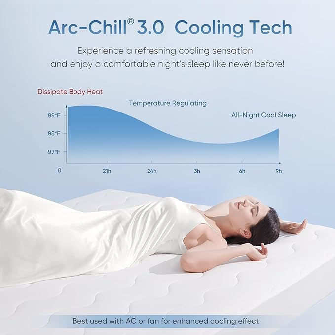 Elegear King Cooling Mattress Pad for Hot Sleepers, Waterproof Cold Mattress Topper with TriSupport 3D Tech Balanced Support & Enhanced Breathability, Soft Fluffy Bed Protector Deep Pocket Up to 16"