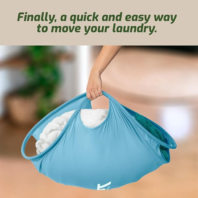 Laundry Turtle Collapsible Laundry Basket | Revolutionary Foldable Laundry Hamper | Innovative Laundry Basket for Dirty Clothes Washing & Dryer Removal Portable Laundry Grabber (Aqua, Small) - Image 3