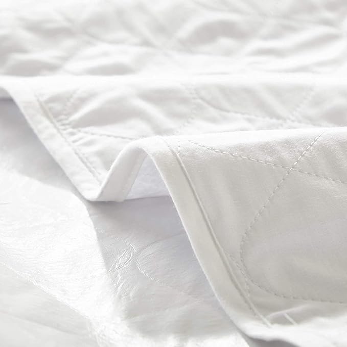 Quilted Fitted Mattress Pad Cover Waterproof Sheet King Mattress Protector with Highly Absorbent Fill Layer Soft Cotton Blend Surface, Breathable, Deep Pocket (King)