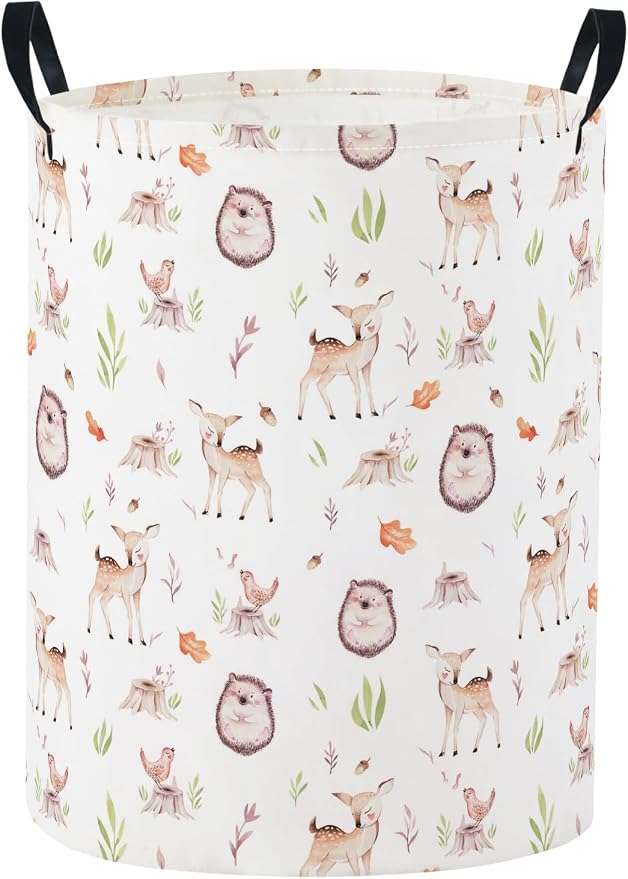Baby Laundry Basket Baby Nursery Hamper Kids Laundry Basket Toy Storage Bin for Boys Room Decor Gift Baskets for Bedroom Bathroom(Fall Animal) by TIBAOLOVER