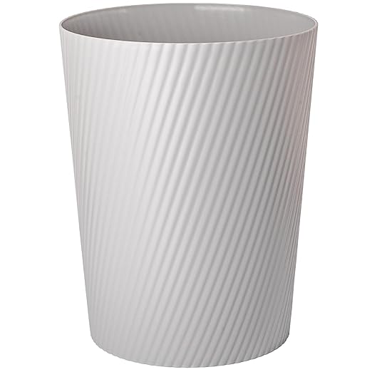 UUJOLY Small Trash Can Wastebasket Garbage Can Container Bins for Bathrooms, Laundry Room, Kitchens, Offices, Kids Rooms, Dorms (Grey) by UUJOLY