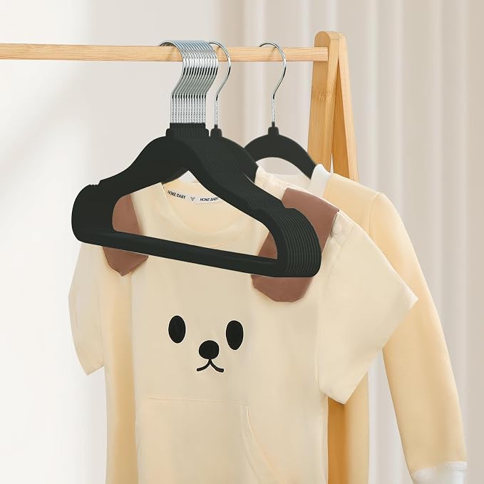GoodtoU Kids Hangers Velvet 50 Pack 14" - Kids Felt Hangers Non Slip Toddler Hanger Childrens Hanger for Kid - Image 6