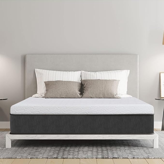 VALUXE 4 Inch Gel Memory Foam Mattress Topper California King Size High Density Cooling Pad Pressure Relief Bed Topper (with Removable & Washable Bamboo Cover)