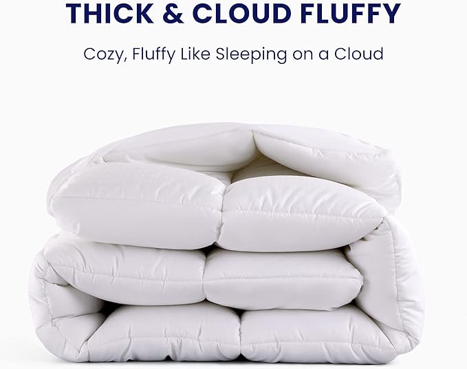 SLEEP ZONE Full Size Cotton Mattress Pad, Soft Fluffy Cotton Top Mattress Topper, Machine Washable Mattress Protector Cover Fits 8-21 inch Deep Pocket, Full