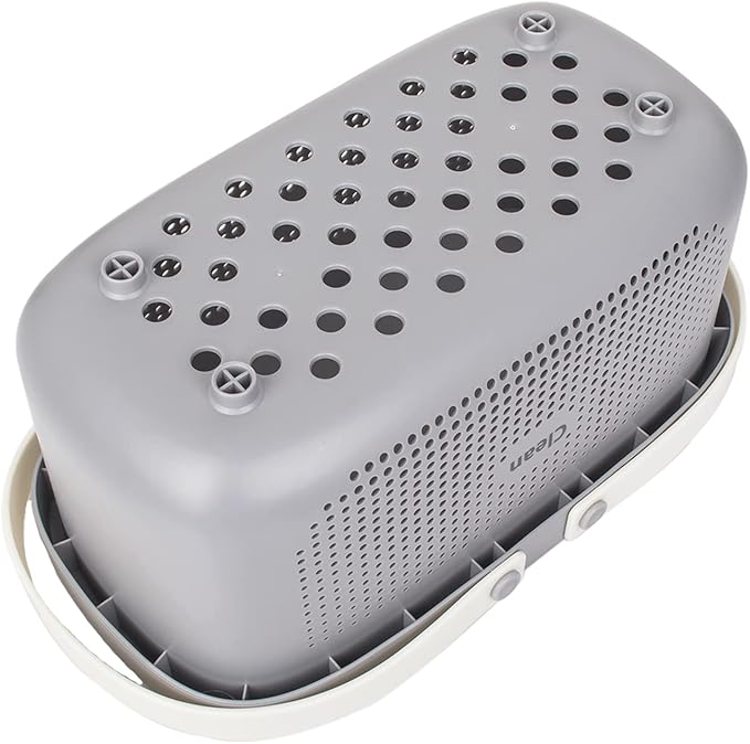 JiatuA Plastic Storage Basket with Handle Portable Shower Caddy Tote Organizer Basket Bin for Bathroom Kitchen Dorm Room Bedroom, Gray - Image 4