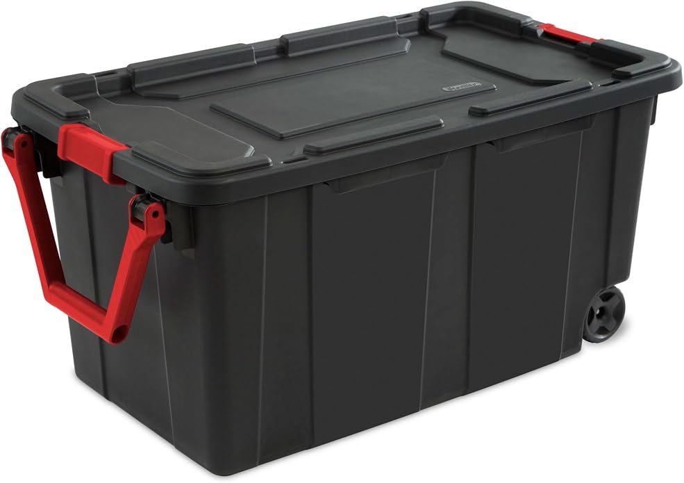 Sterilite Tote IND Wheeled Black 40GA 14699002 - Image 8