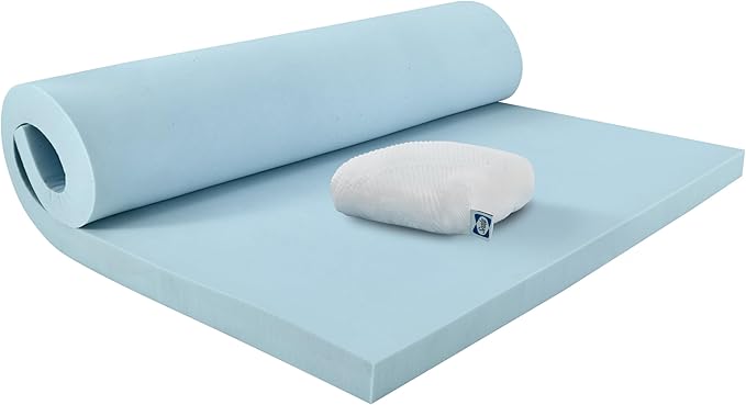 Sealy Dreamlife 3” Gel Memory Foam King Mattress Topper with Cooling Cover, SealyComfort Gel Foam, SealyCool Stretch Knit Cover with Corner Straps