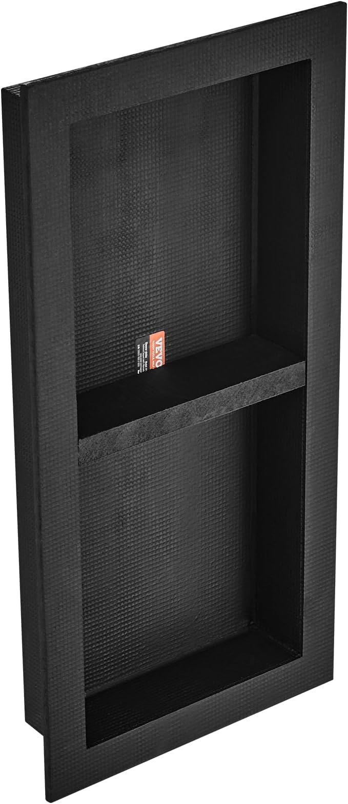 VEVOR Shower Niche Ready for Tile 16" x 32", Double Shelf Organizer, Square Corners Wall-inserted Niche Recessed, Sealed Protection Modern Soap Storage Niche for Shower Bathroom, Black - Image 10