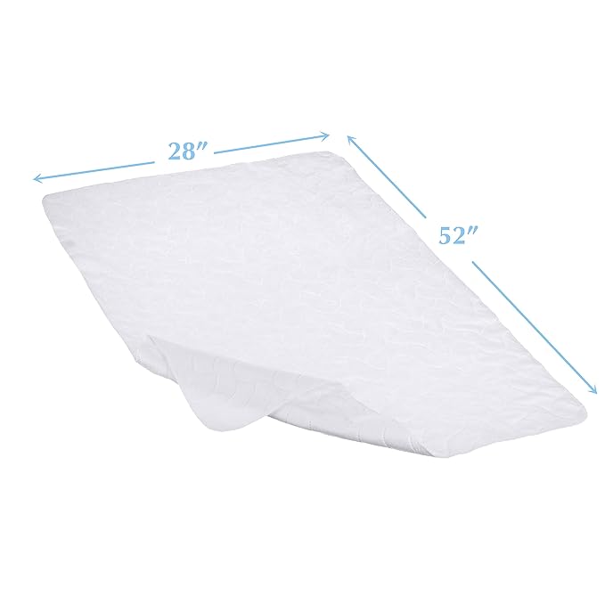 American Baby Company Waterproof Flat Crib Mattress Pad Cover 52" x 28" - Quilted, Noiseless, Soft & Breathable Crib and Toddler Mattress Protector for Babies, Adults and Pets