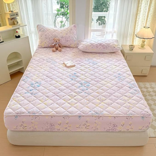 Mattress Protector, Soft Breathable Noiseless Mattress Cover with Stretchable Pockets for 6-11 inches Mattress, Machine Washable (03,King 72"x80")