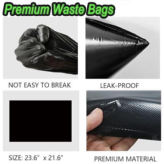 Dog Poop Trash Can Outside 20L with Waste Bags Outdoor Dog Poop Trash Can for Backyard with Lid Foot Pedal and Removable Inner Bucket - Image 7