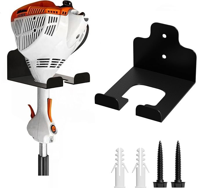JNIHEEP Garage Organizer Trimmer Rack, Garden Power Tool Hanger Weed Whackers Holder Wall Mounted for Grass Trimmer, Hedge Trimmer, Garage Trimmer, Garden Tools,1 Pack by JNIHEEPHOUSEWARE