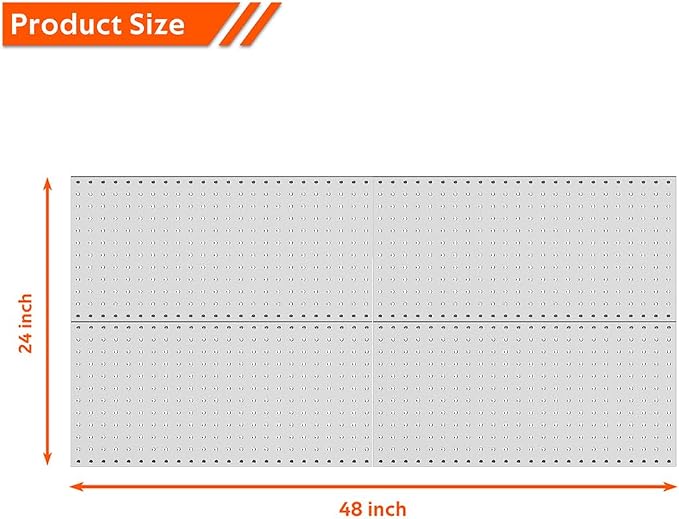 Ultrawall 4 Pcs Metal Pegboard Wall Panels, Peg Boards for Garage Tool Storage - Image 3