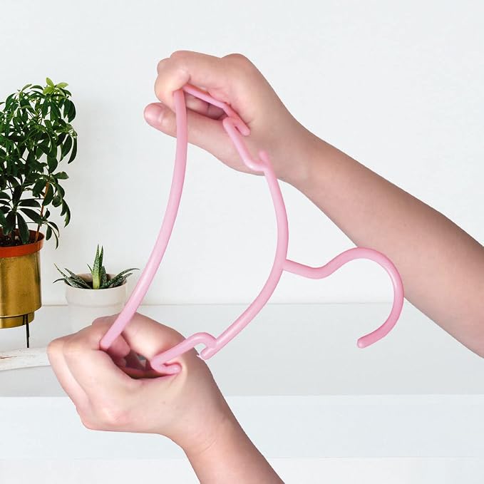 GoodtoU Baby Hangers Plastic - Kids Hanger Bulk Toddler Hangers 60 Pack Hanger for Toddler Children Pink - Image 6