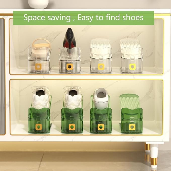 CiBiZi Clear Shoe Slots Organizers 6Pack Shoe Stacker Organizer for Closet Shoe Stackers for a Pair of Shoes Shoe Display Shelf Shoe Rack Holders Space Saver Organizador de Zapatos Clear - Image 4